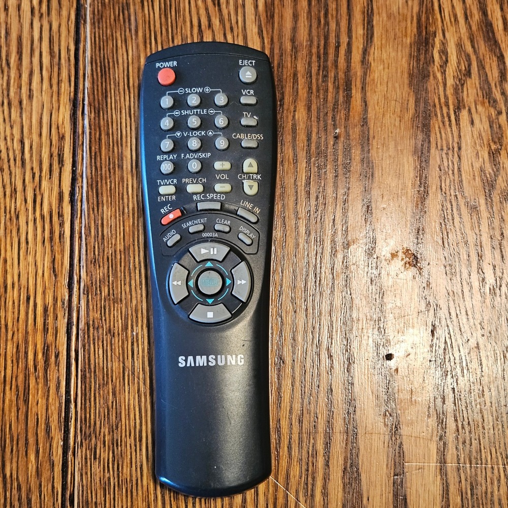 Samsung 00003A Remote Control VCR TV Cable DSS Black AC64-50998A